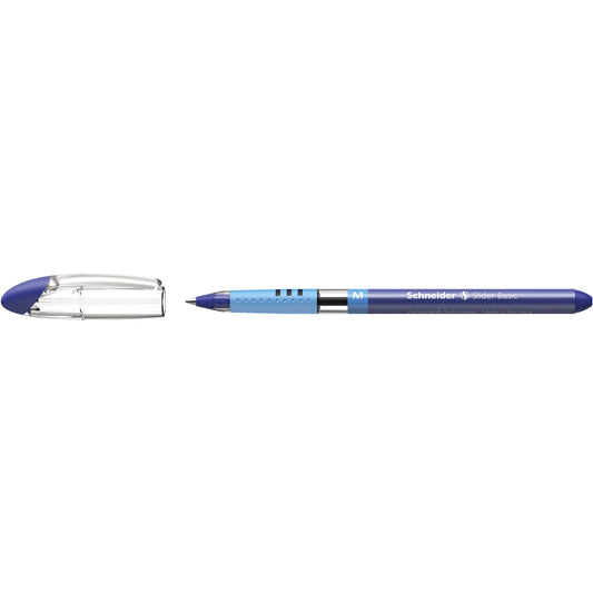 Schneider Kugelschreiber Slider Basic 0,5mm blau Mine nicht auswechselbar nicht dokumentenecht Schaftfarbe: transparent