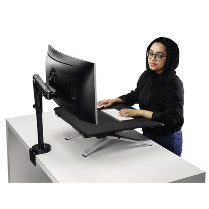 Monto Sitz-Steharbeitplatz MON/001/B01/S 65x2,6-43,6x57,2cm sw