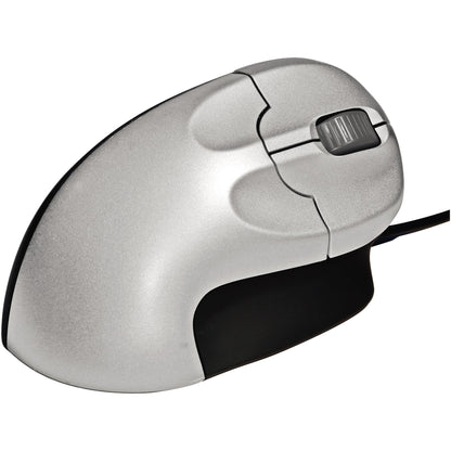 BakkerElkhuizen Optische PC Maus Grip Rechtshänder ergonomisch USB-A schwarz/silber