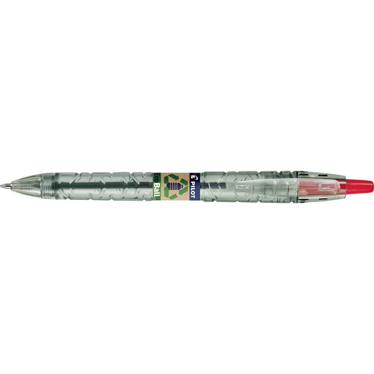 PILOT Kugelschreiber Bottle 2 Pen Ecoball 0,4mm rot Mine auswechselbar dokumentenecht Schaftfarbe: transluzent