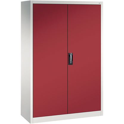 C+P Flügeltürenschrank Acurado 1.200 x 1.950 x 500 mm (B x H x T) 4 Fachböden Stahl Farbe der Front: rubinrot Farbe des Korpus: lichtgrau