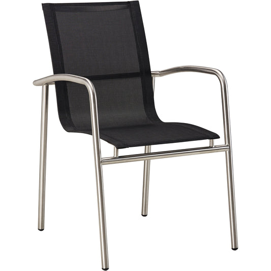 BEST Stapelsessel Khartum 560 x 880 x 620 mm (B x H x T) wetterfest Ergotex schwarz