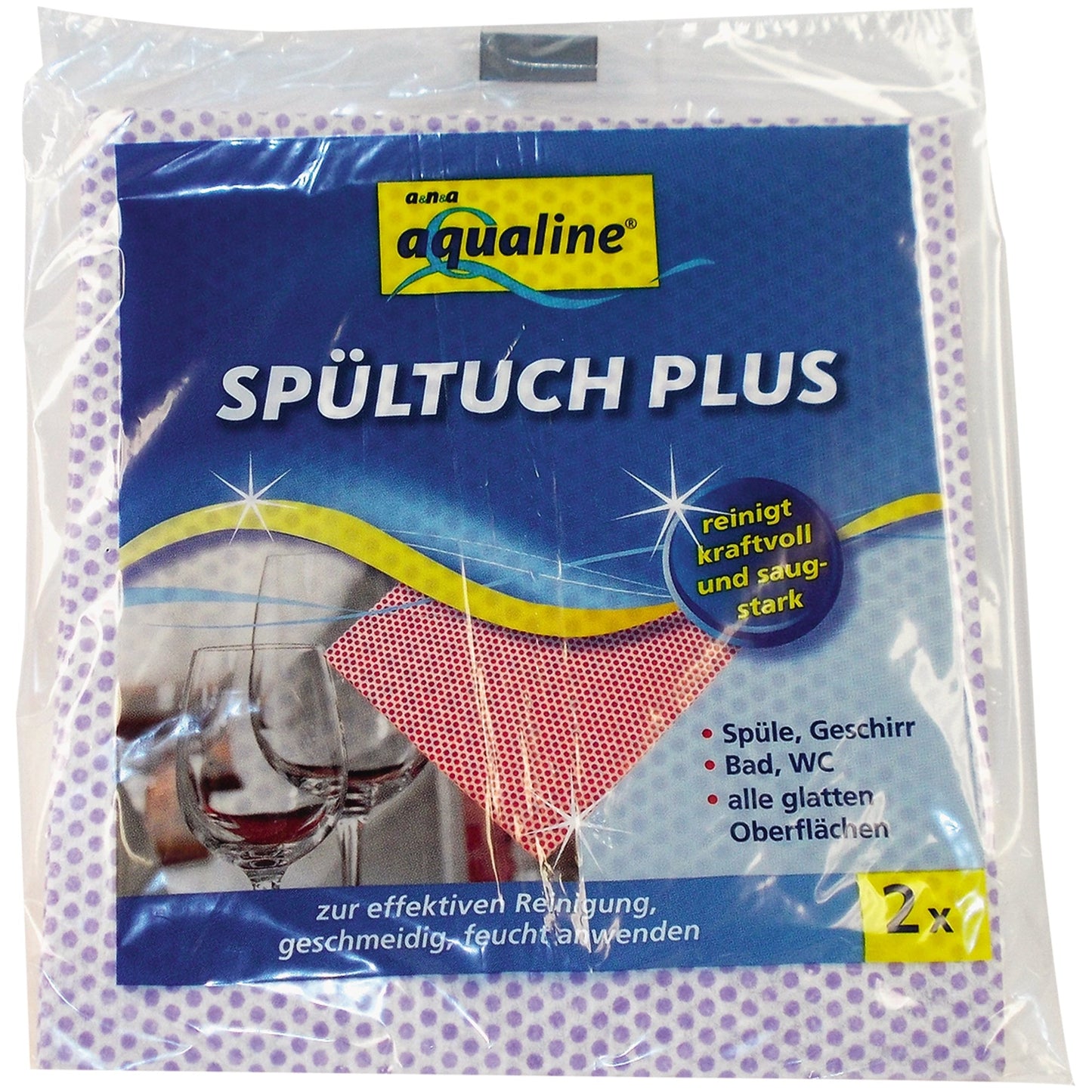 aQualine Spültücher Plus 35 x 38 cm (B x L) farbig sortiert 2 St./Pack.