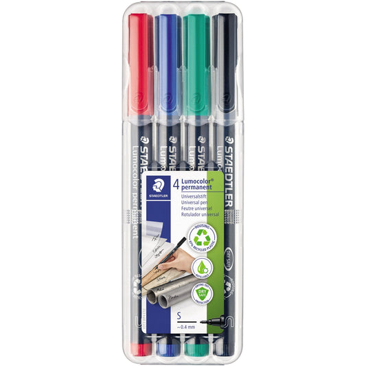 STAEDTLER® Folienstift Lumocolor® permanent 313 0,4mm farbig sortiert nicht dokumentenecht 4 St./Pack.