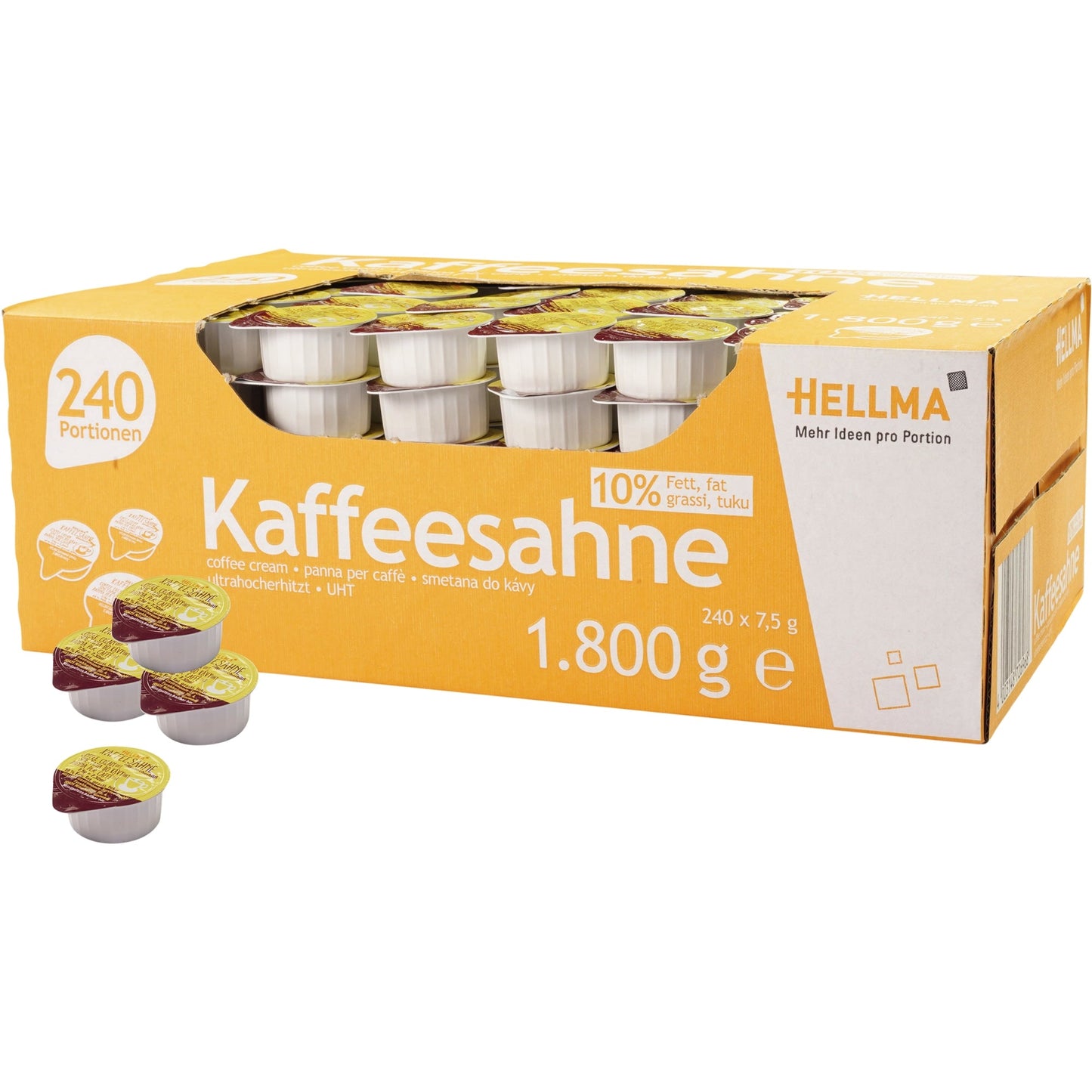 Hellma Kaffeesahne Portionsdose 10% 240 x 7,5 g/Pack.