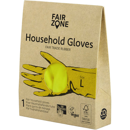 FAIR ZONE Gummihandschuhe L Naturkautschuk gelb