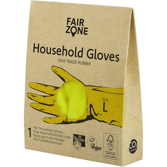 FAIR ZONE Gummihandschuhe L Naturkautschuk gelb