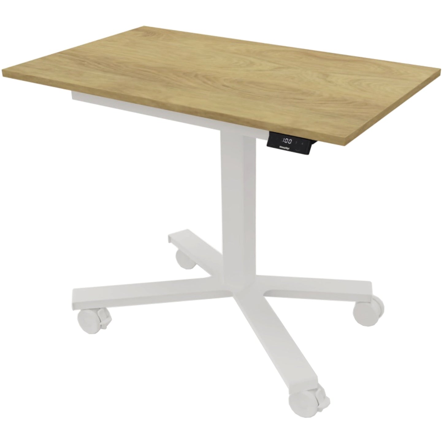NowyStyl Schreibtisch eModel 2.0 MINI Maße: 900 x 710-1.170 x 550 mm (B x H x T) Holz natural hickory
