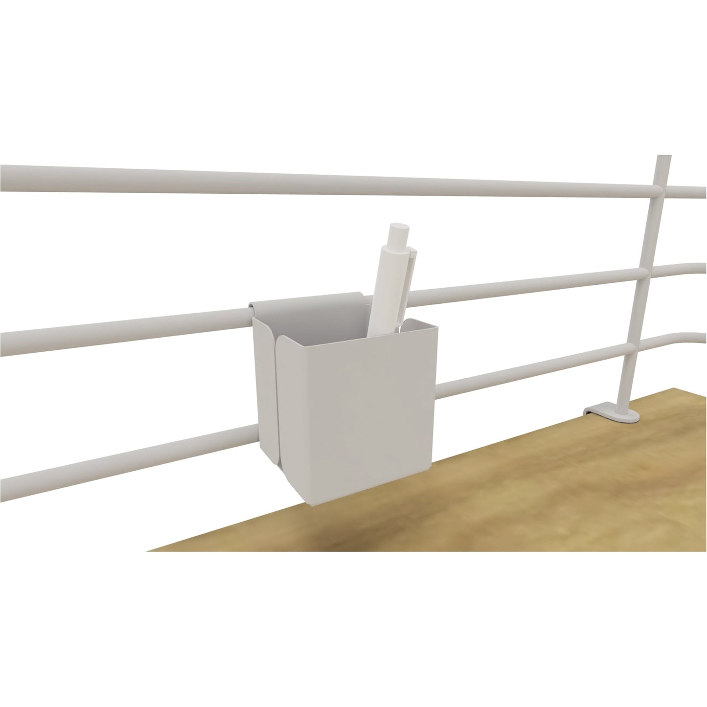 NowyStyl Stifteköcher 6,5 x 7 x 7,5 cm (B x H x T) Metall weiß