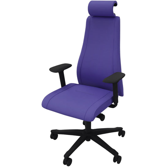 NowyStyl Bürodrehstuhl Viden Pro 41-53cm Synchronmechanik Rolle hart gebremst (für Teppichboden) Kunststoff blau