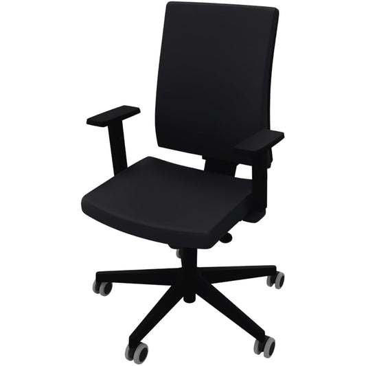 NowyStyl Bürodrehstuhl Navigo 42-54,5cm Synchronmechanik Rolle ungebremst (für Teppichboden) Kunststoff schwarz