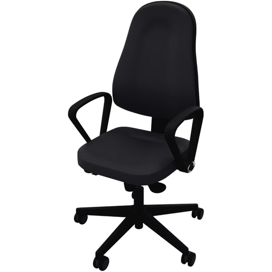 NowyStyl Bürodrehstuhl Bizzi 41-52,5cm Synchronmechanik Rolle universell (für Hart- und Teppichböden) Kunststoff schwarz