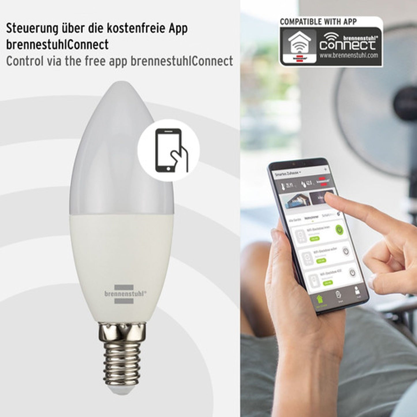 brennenstuhl® LED Connect SB 400 G 6 kWh/1.000h E14