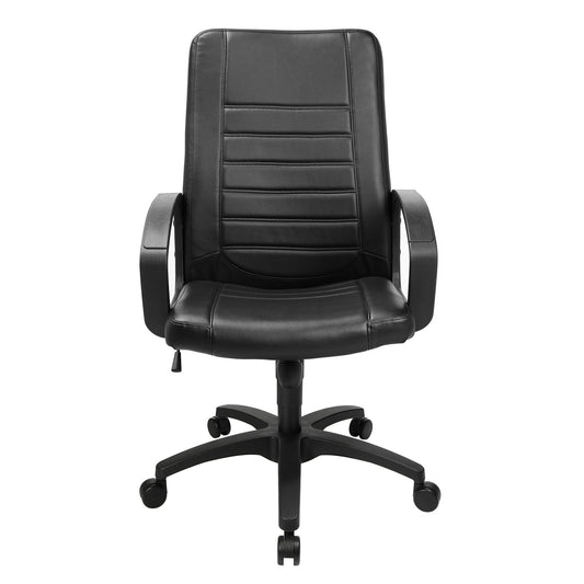 TOPSTAR Chefsessel Premium Point 100 43-53cm Wippmechanik mit Armlehnen Rolle hart gebremst (für Teppichboden) Polyamid schwarz