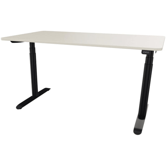 Schreibtisch se:lab e-desk Maße: 1.400 x 650-1.280 x 900 mm (B x H x T) Holz weiß