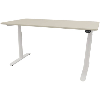 Schreibtisch se:lab e-desk Maße: 1.400 x 650-1.280 x 900 mm (B x H x T) Holz lichtgrau