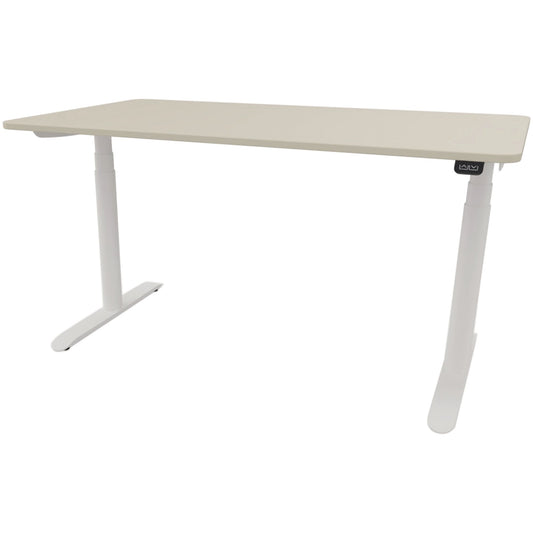 Schreibtisch se:lab e-desk Maße: 1.400 x 650-1.280 x 900 mm (B x H x T) Holz lichtgrau