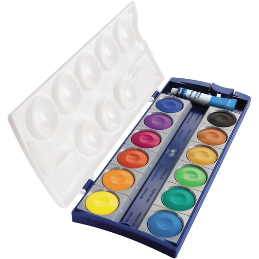 Pelikan Farbkasten K12 12 Farben farbig sortiert