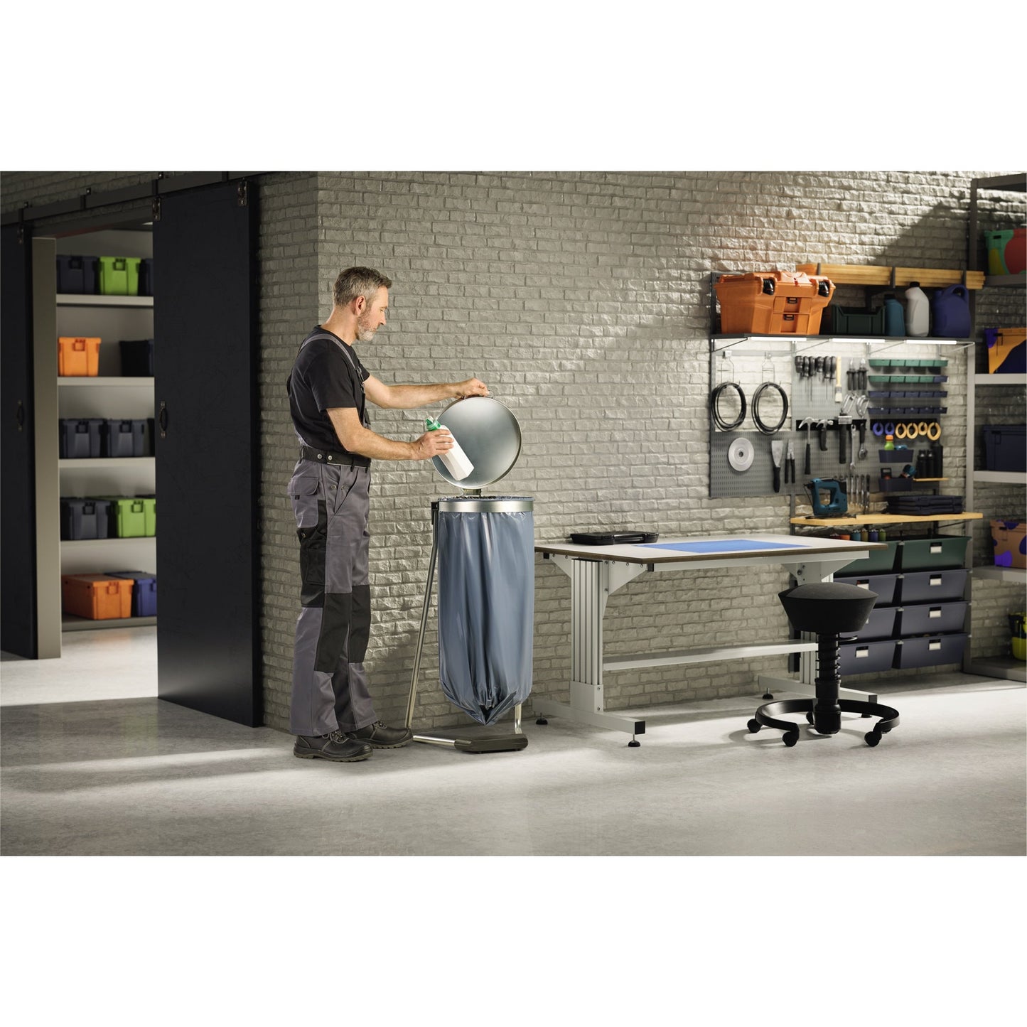 Hailo Müllsackständer ProfiLine MSS Design XXXL 50 x 99 x 45 cm (B x H x T) 120l Stahl silber