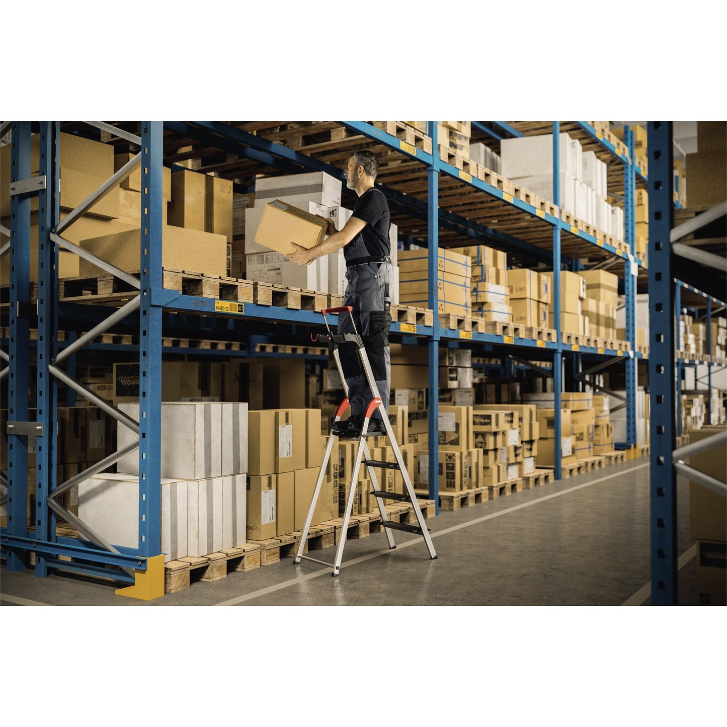 Hailo Stehleiter L100 Topline 2,85m Aluminium