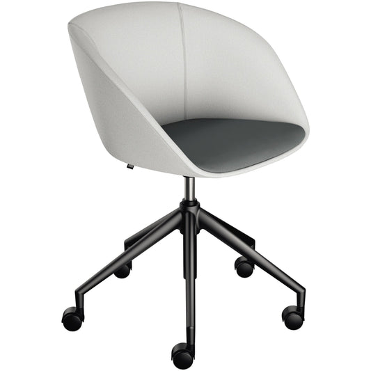 Sedus Bürodrehstuhl on spot cosy 42,5-51,5cm Rolle ungebremst (für Hartboden) Kunststoff steingrau