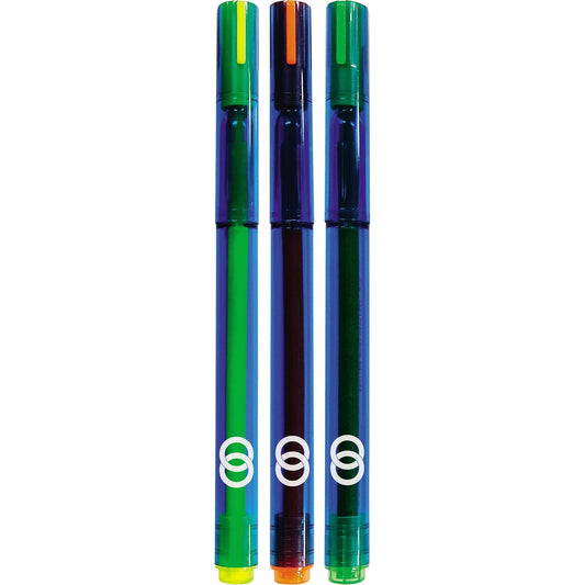 Soennecken Textmarker oeco 1-5mm farbig sortiert Keilspitze 3 St./Pack.