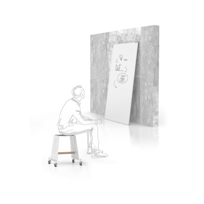 magnetoplan® Whiteboard Design-Thinking Kit Maße der Oberfläche: 90 x 178 cm (B x H) Tafel magnethaftend beidseitig beschreibbar inkl. Base 50 x 56,5 x 59,5 cm (B x H x T) lackiert weiß