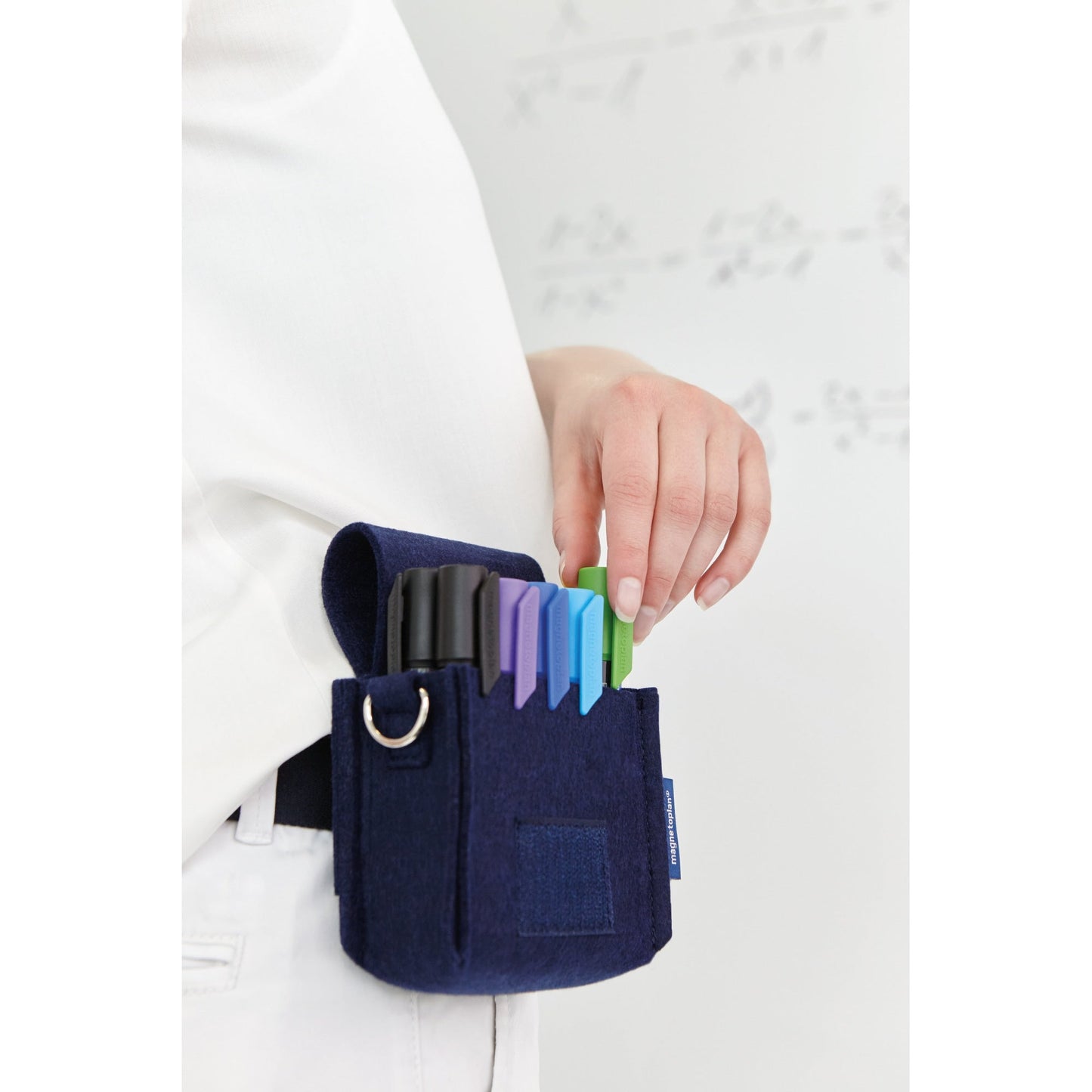 magnetoplan® Moderationstasche ecoAware 11 x 15 x 7 cm (B x H x T) Polyester, 100 % recycelt blau