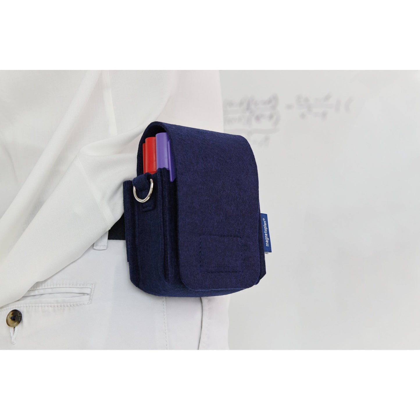 magnetoplan® Moderationstasche ecoAware 11 x 15 x 7 cm (B x H x T) Polyester, 100 % recycelt blau