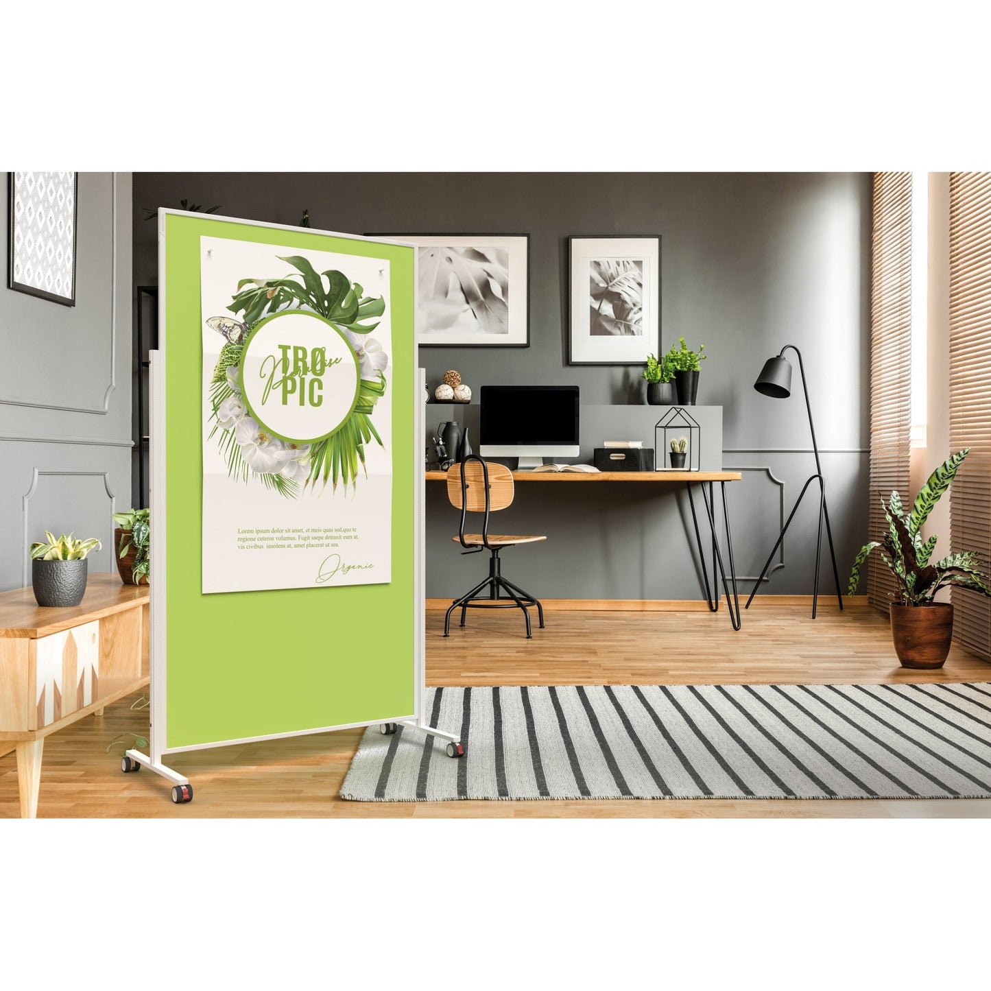 magnetoplan® Moderationstafel Design VarioPin Maße der Oberfläche: 100 x 180 cm (B x H) Filz grün