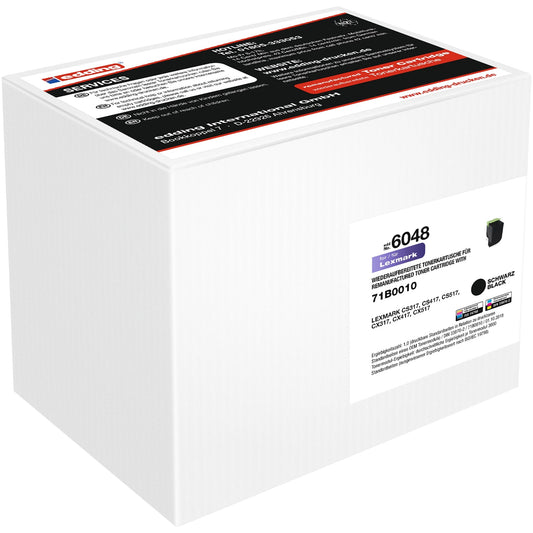 edding Toner kein Originalzubehör Kompatibel mit: Lexmark 71B20K0 EDD-6048 ca. 3.000 Seiten schwarz