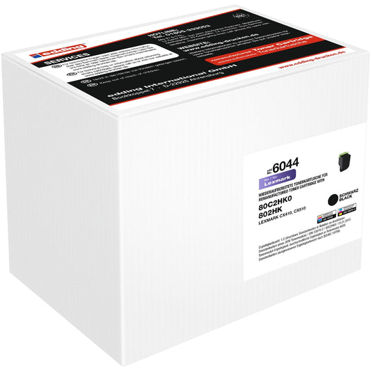 edding Toner kein Originalzubehör Kompatibel mit: Lexmark 802HK EDD-6044 ca. 4.000 Seiten schwarz