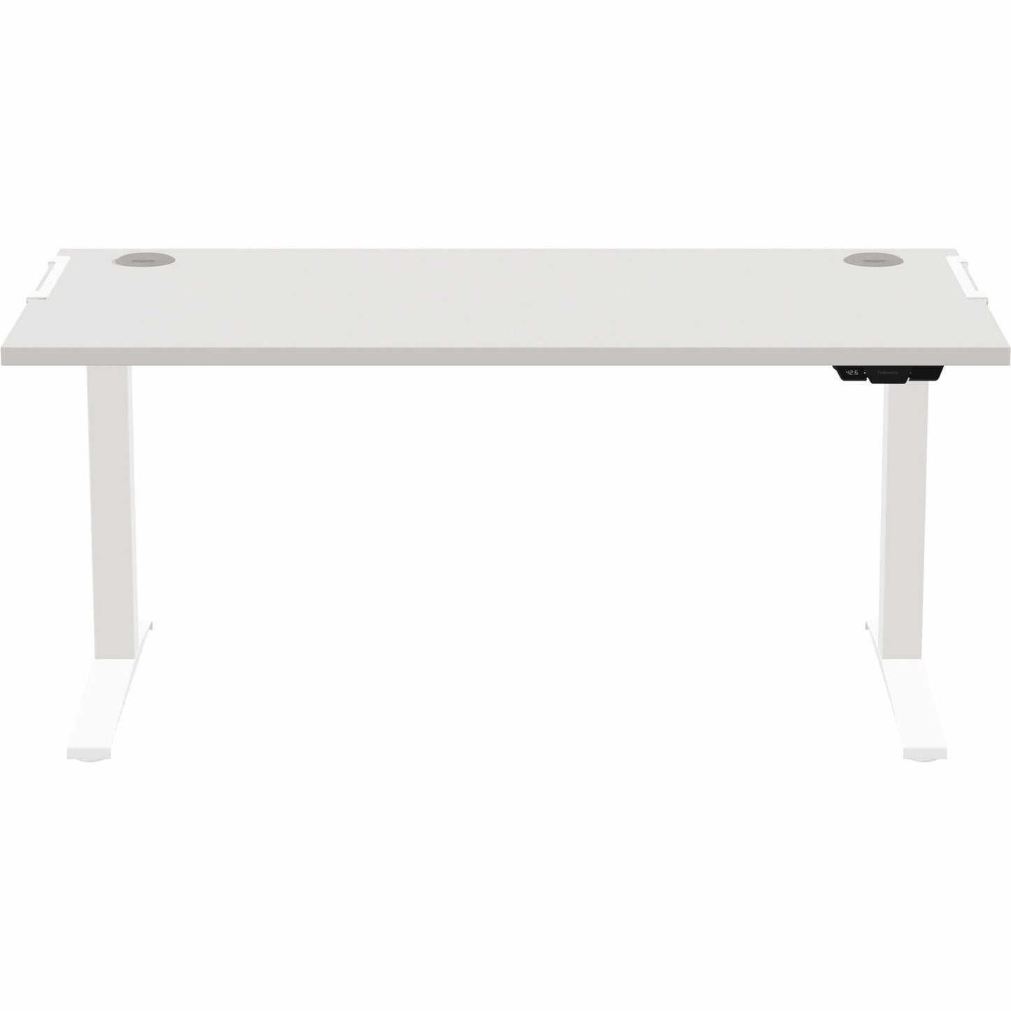 Fellowes® Schreibtisch LevadoT Maße: 1.400 x 640-1.260 x 800 mm (B x H x T) Spanplatte grau