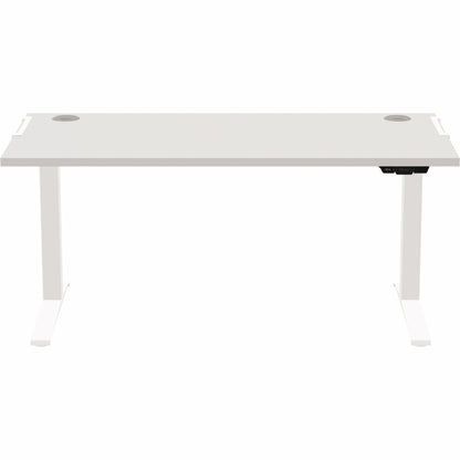 Fellowes® Schreibtisch LevadoT Maße: 1.400 x 640-1.260 x 800 mm (B x H x T) Spanplatte grau