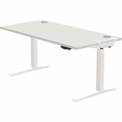 Fellowes® Schreibtisch LevadoT Maße: 1.400 x 640-1.260 x 800 mm (B x H x T) Spanplatte grau