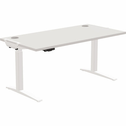 Fellowes® Schreibtisch LevadoT Maße: 1.400 x 640-1.260 x 800 mm (B x H x T) Spanplatte grau