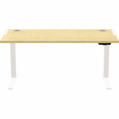 Fellowes® Schreibtisch LevadoT Maße: 1.600 x 640-1.260 x 800 mm (B x H x T) Spanplatte ahorn