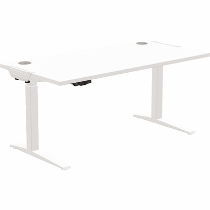 Fellowes® Schreibtisch LevadoT Maße: 1.600 x 640-1.260 x 800 mm (B x H x T) Spanplatte weiß