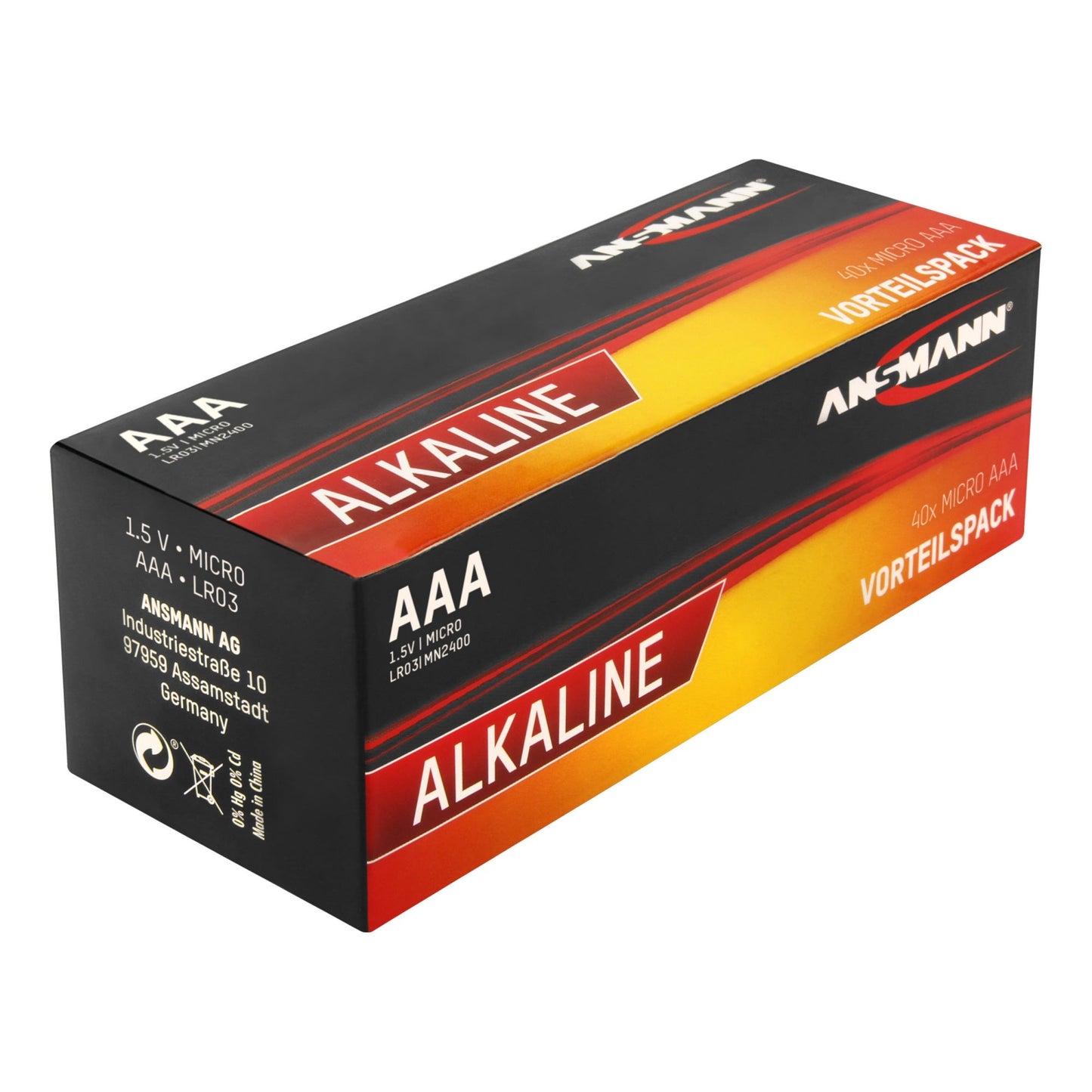 ANSMANN Batterie AAA/Micro LR03 Alkaline 1,5V 40 St./Pack.