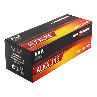 ANSMANN Batterie AAA/Micro LR03 Alkaline 1,5V 40 St./Pack.