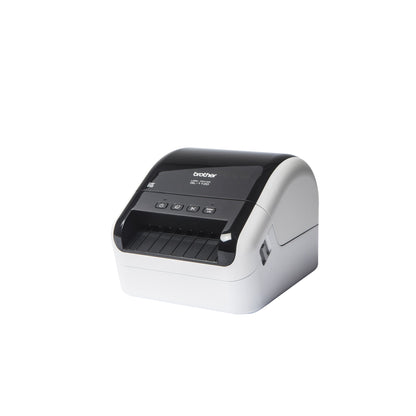 Brother Etikettendrucker QL-1100c 101,6mm USB-B 2.0, USB-Host inkl. 2 Starter-Etikettenrollen (41 Einzel-Etiketten 103 x 164 mm, Endlos-Etikett 62 mm x 8 m), Netzkabel, USB-Kabel