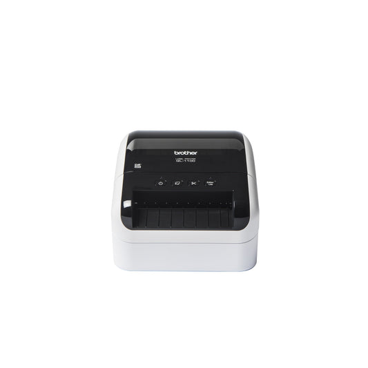 Brother Etikettendrucker QL-1100c 101,6mm USB-B 2.0, USB-Host inkl. 2 Starter-Etikettenrollen (41 Einzel-Etiketten 103 x 164 mm, Endlos-Etikett 62 mm x 8 m), Netzkabel, USB-Kabel