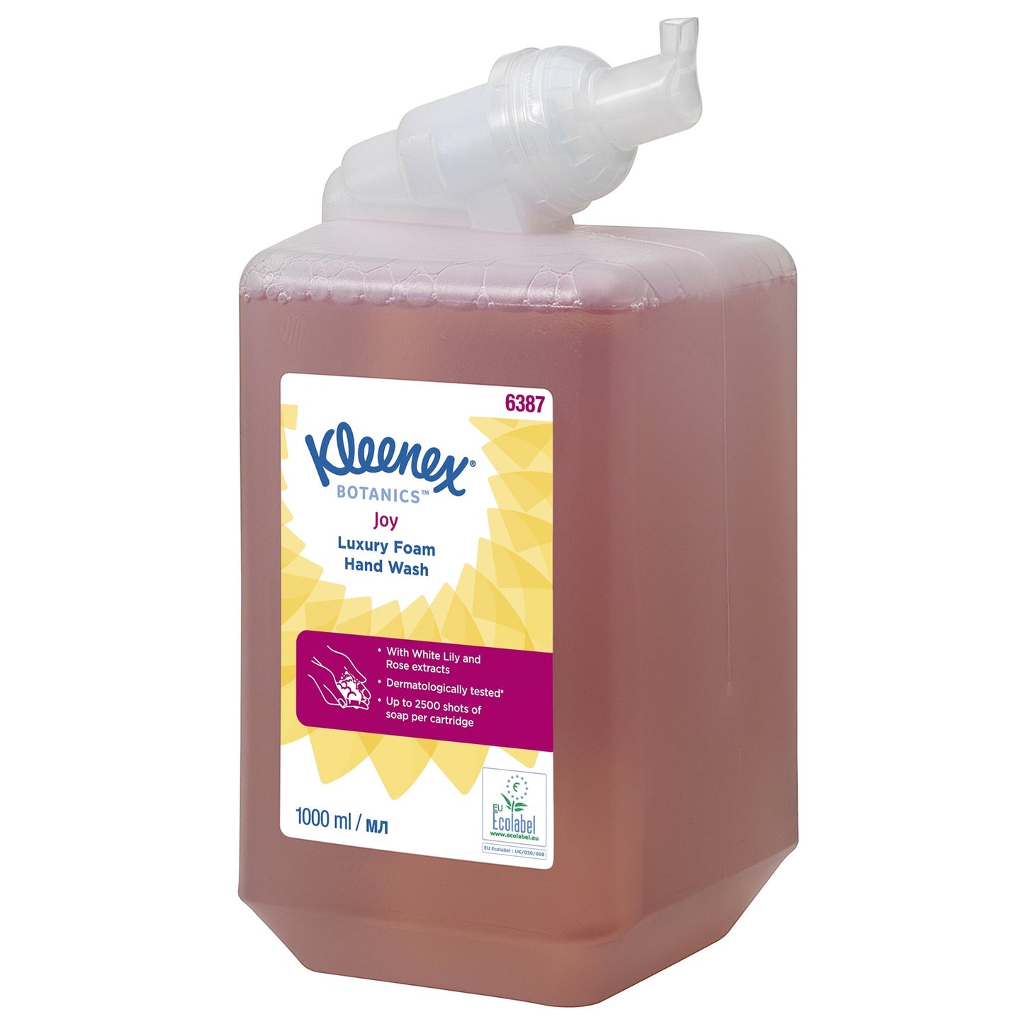 Kleenex® Schaumseife BotanicsT JOY Weiße Lilie, Rose dermatologisch getestet Kartusche Kunststoff 1l