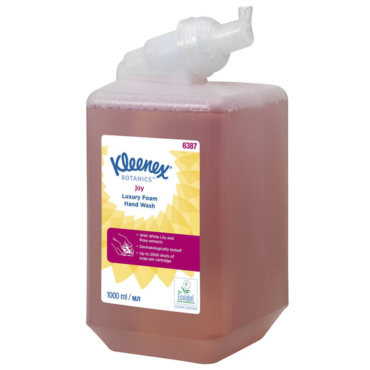 Kleenex® Schaumseife BotanicsT JOY Weiße Lilie, Rose dermatologisch getestet Kartusche Kunststoff 1l
