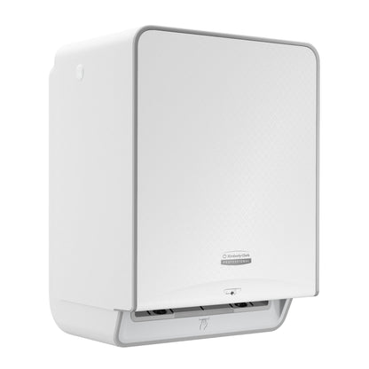 KIMBERLY-CLARK PROFESSIONAL Handtuchspender ICONT Scott® Handtuchrolle EssentialT 6639, Kleenex® Handtuchrolle UltraT 6646, 6782 33,5 x 43,5 x 27,62 cm (B x H x T) Kunststoff weiß
