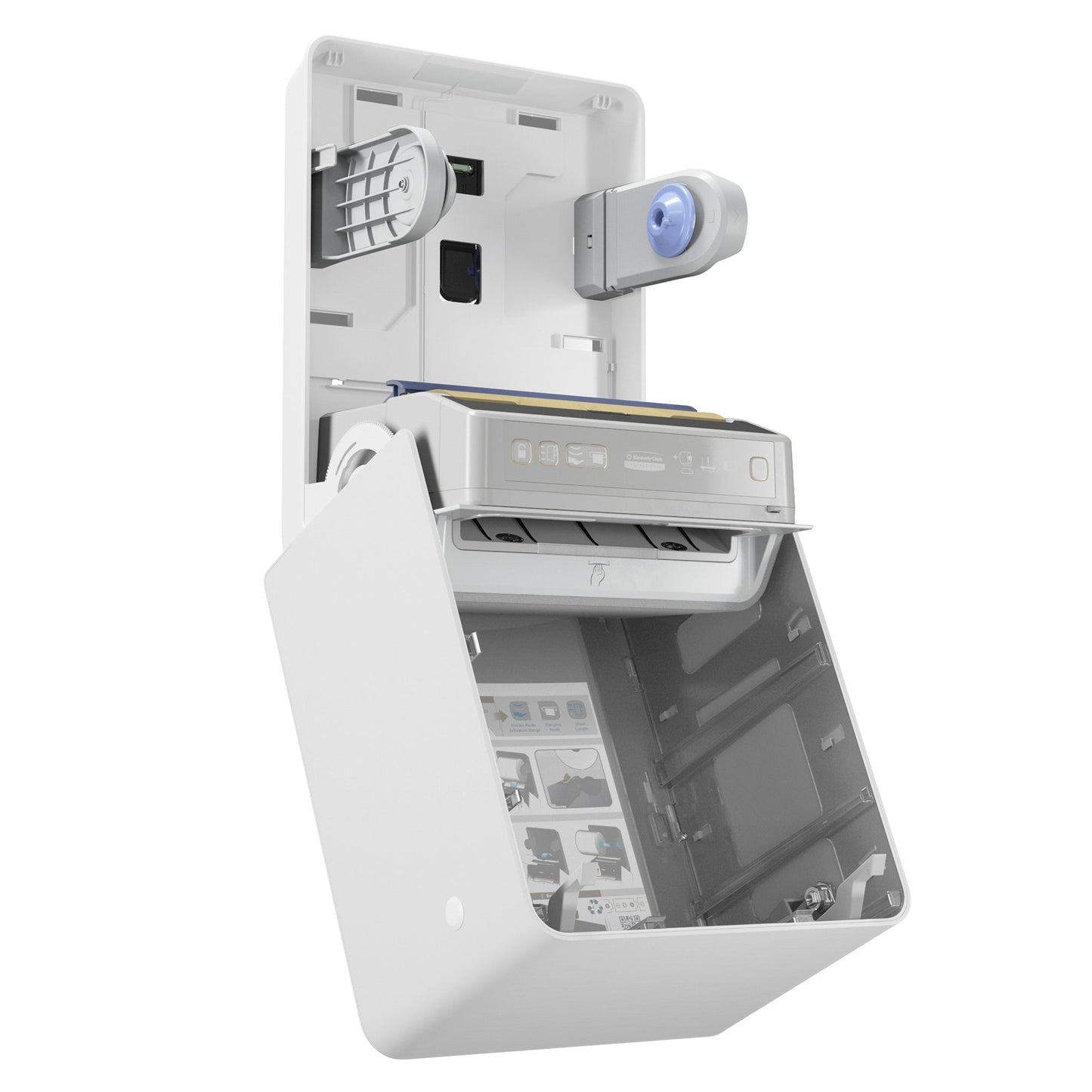 KIMBERLY-CLARK PROFESSIONAL Handtuchspender ICONT Scott® Handtuchrolle EssentialT 6639, Kleenex® Handtuchrolle UltraT 6646, 6782 33,5 x 43,5 x 27,62 cm (B x H x T) Kunststoff weiß