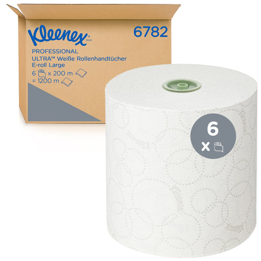 Kleenex® Handtuchrolle UltraT 19,5 cm x 200 m (B x L) Papier, 100 % recycelbar weiß 6 Rl./Pack.