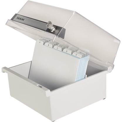 HAN Karteikasten Special Edition 23,4 x 18 x 25 cm (B x H x T) DIN A5 quer 800 Karten Polystyrol lichtgrau 1 Stützplatte