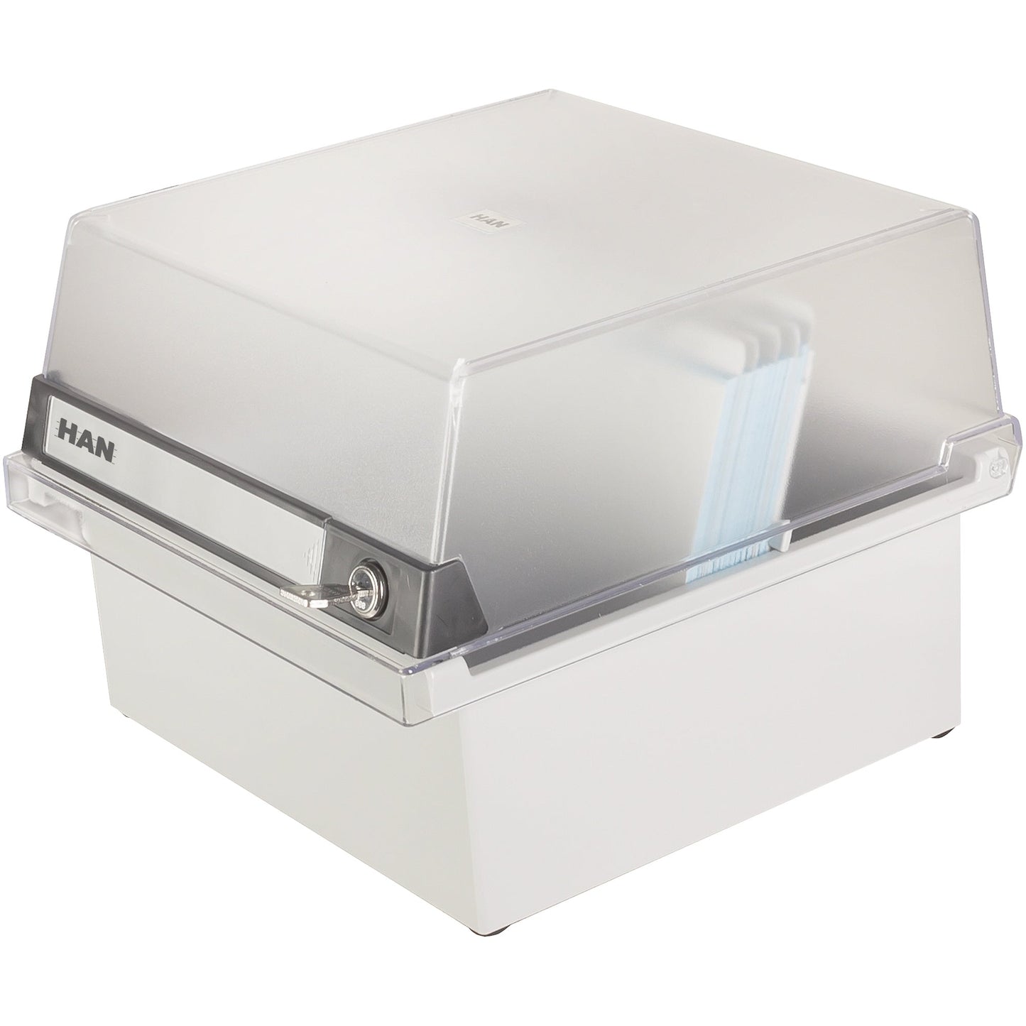 HAN Karteikasten Special Edition 23,4 x 18 x 25 cm (B x H x T) DIN A5 quer 800 Karten Polystyrol lichtgrau 1 Stützplatte