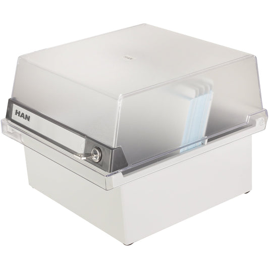 HAN Karteikasten Special Edition 23,4 x 18 x 25 cm (B x H x T) DIN A5 quer 800 Karten Polystyrol lichtgrau 1 Stützplatte
